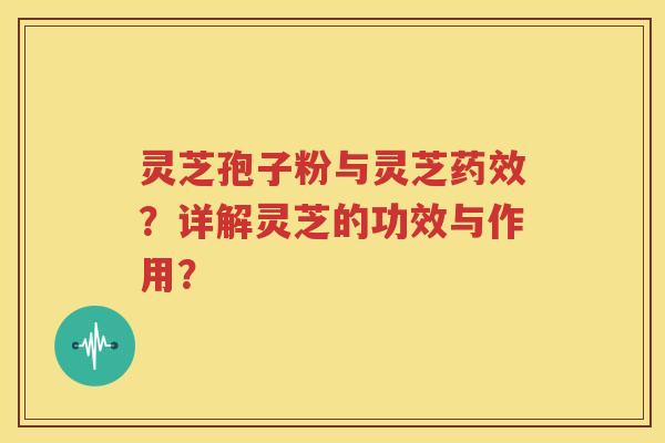 灵芝孢子粉与灵芝药效？详解灵芝的功效与作用？