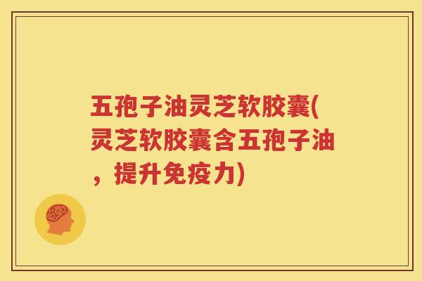 五孢子油灵芝软胶囊(灵芝软胶囊含五孢子油，提升免疫力)