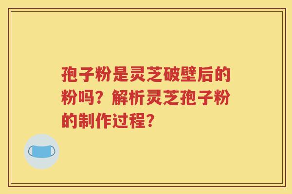 孢子粉是灵芝破壁后的粉吗？解析灵芝孢子粉的制作过程？