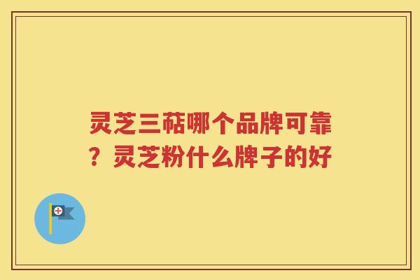 灵芝三萜哪个品牌可靠？灵芝粉什么牌子的好