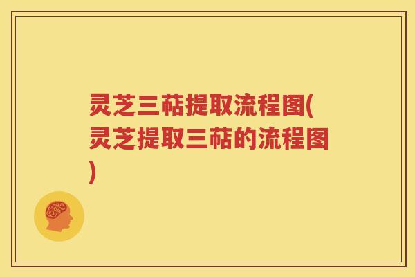 灵芝三萜提取流程图(灵芝提取三萜的流程图)