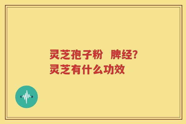 灵芝孢子粉  脾经？灵芝有什么功效