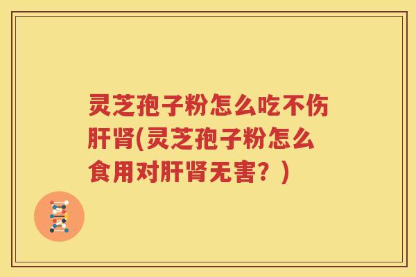 灵芝孢子粉怎么吃不伤肝肾(灵芝孢子粉怎么食用对肝肾无害？)