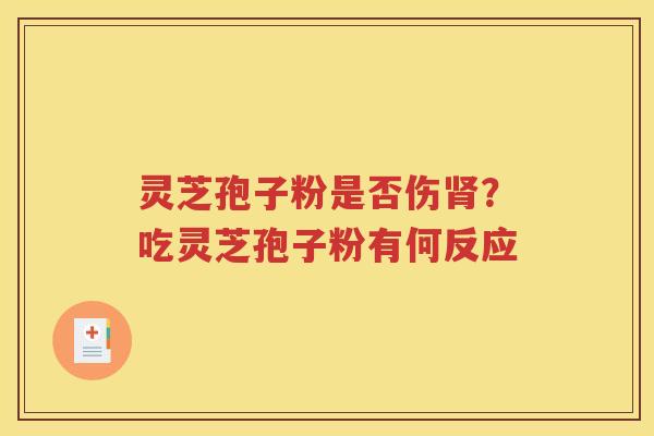 灵芝孢子粉是否伤肾？吃灵芝孢子粉有何反应