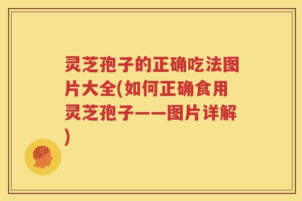 灵芝孢子的正确吃法图片大全(如何正确食用灵芝孢子——图片详解)