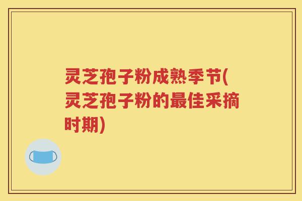 灵芝孢子粉成熟季节(灵芝孢子粉的最佳采摘时期)