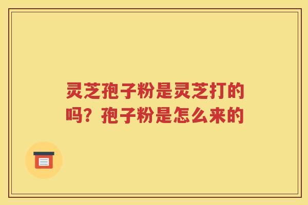 灵芝孢子粉是灵芝打的吗？孢子粉是怎么来的