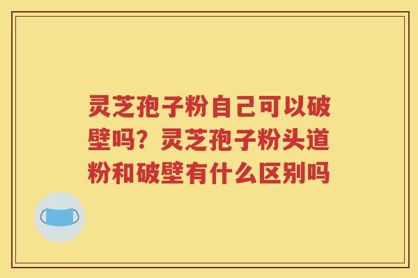 灵芝孢子粉自己可以破壁吗？灵芝孢子粉头道粉和破壁有什么区别吗