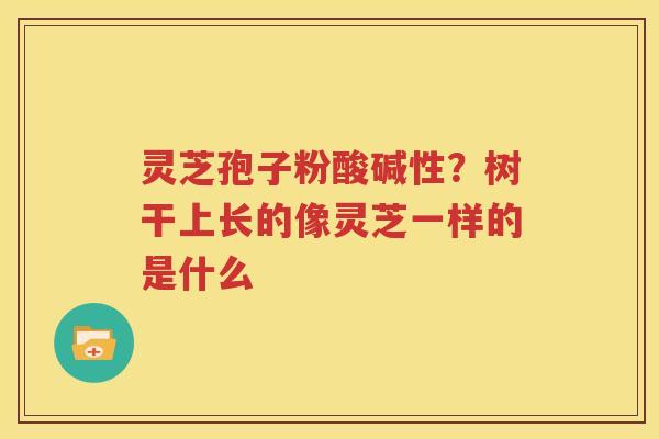 灵芝孢子粉酸碱性？树干上长的像灵芝一样的是什么