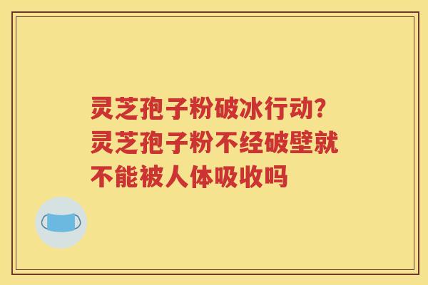 灵芝孢子粉破冰行动？灵芝孢子粉不经破壁就不能被人体吸收吗