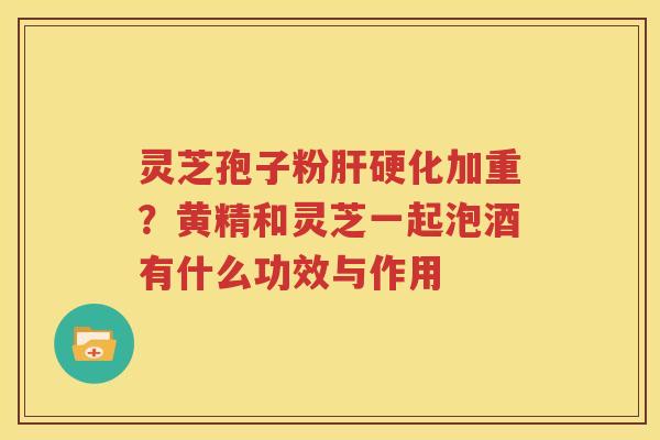 灵芝孢子粉肝硬化加重？黄精和灵芝一起泡酒有什么功效与作用