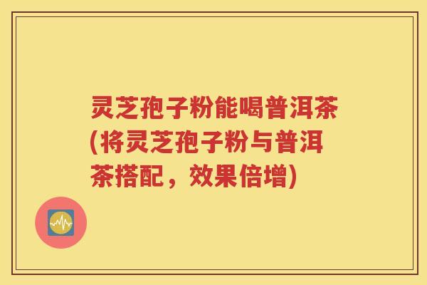 灵芝孢子粉能喝普洱茶(将灵芝孢子粉与普洱茶搭配，效果倍增)