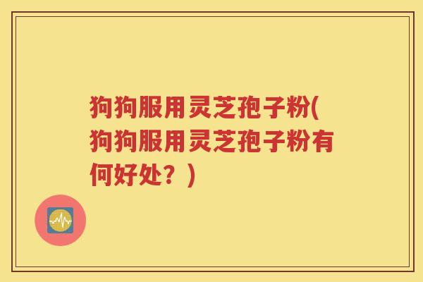 狗狗服用灵芝孢子粉(狗狗服用灵芝孢子粉有何好处？)