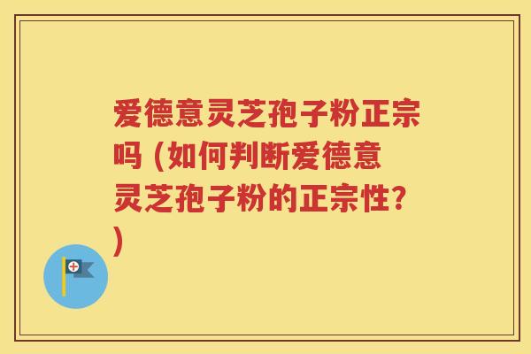 爱德意灵芝孢子粉正宗吗 (如何判断爱德意灵芝孢子粉的正宗性？)