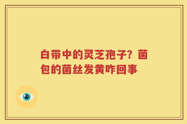 白带中的灵芝孢子？菌包的菌丝发黄咋回事