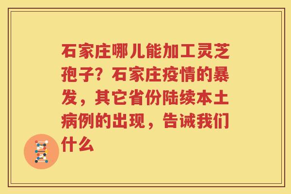 石家庄哪儿能加工灵芝孢子？石家庄疫情的暴发，其它省份陆续本土病例的出现，告诫我们什么