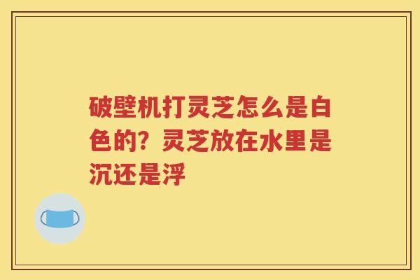 破壁机打灵芝怎么是白色的？灵芝放在水里是沉还是浮