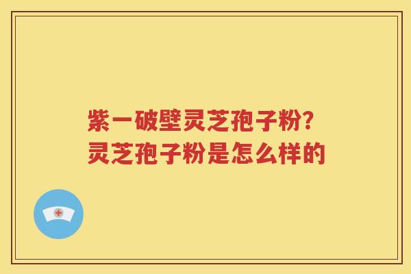 紫一破壁灵芝孢子粉？灵芝孢子粉是怎么样的
