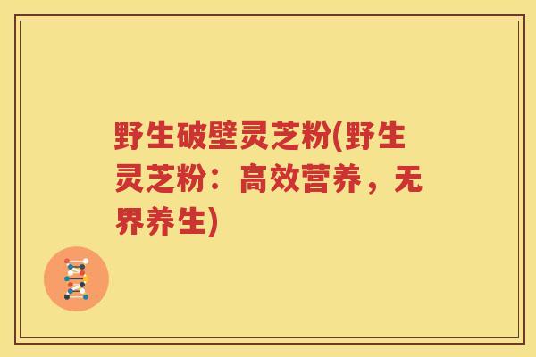 野生破壁灵芝粉(野生灵芝粉：高效营养，无界养生)