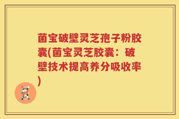 菌宝破壁灵芝孢子粉胶囊(菌宝灵芝胶囊：破壁技术提高养分吸收率)