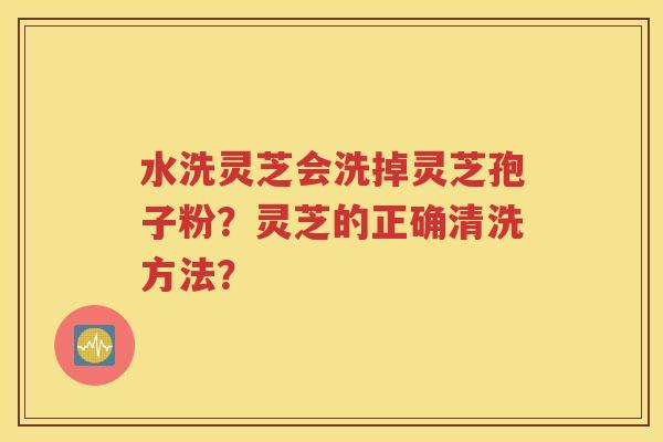 水洗灵芝会洗掉灵芝孢子粉？灵芝的正确清洗方法？