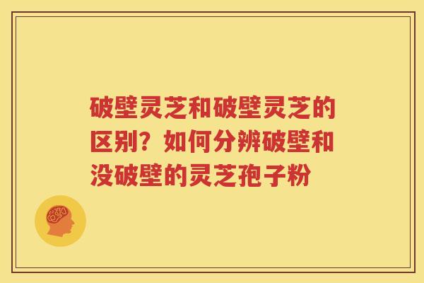 破壁灵芝和破壁灵芝的区别？如何分辨破壁和没破壁的灵芝孢子粉