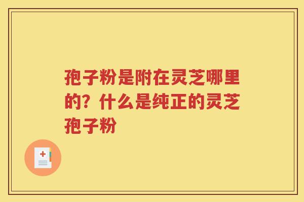 孢子粉是附在灵芝哪里的？什么是纯正的灵芝孢子粉