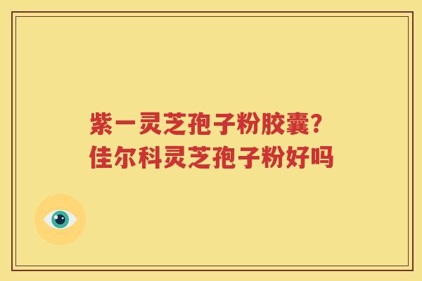 紫一灵芝孢子粉胶囊？佳尔科灵芝孢子粉好吗