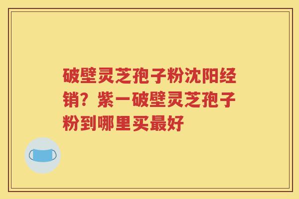 破壁灵芝孢子粉沈阳经销？紫一破壁灵芝孢子粉到哪里买最好