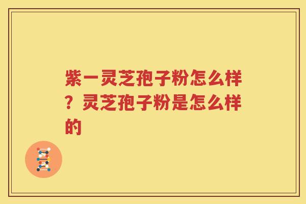 紫一灵芝孢子粉怎么样？灵芝孢子粉是怎么样的