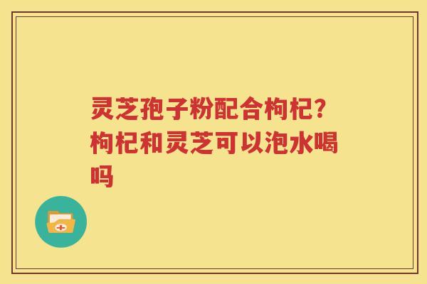 灵芝孢子粉配合枸杞？枸杞和灵芝可以泡水喝吗