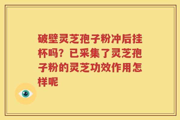 破壁灵芝孢子粉冲后挂杯吗？已采集了灵芝孢子粉的灵芝功效作用怎样呢