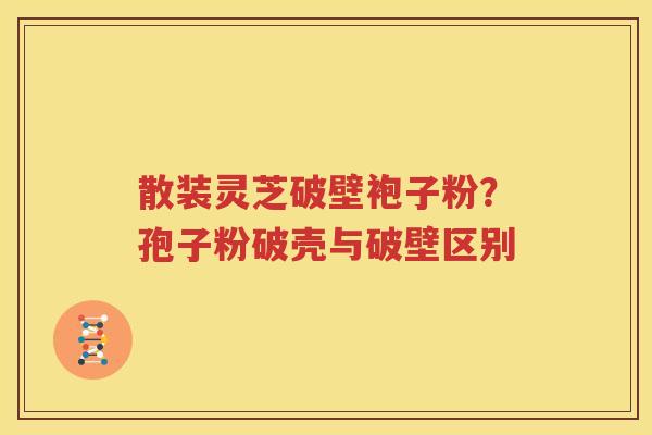 散装灵芝破壁袍子粉？孢子粉破壳与破壁区别