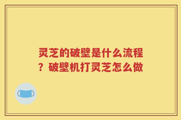 灵芝的破壁是什么流程？破壁机打灵芝怎么做