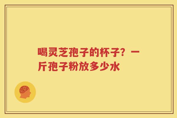 喝灵芝孢子的杯子？一斤孢子粉放多少水