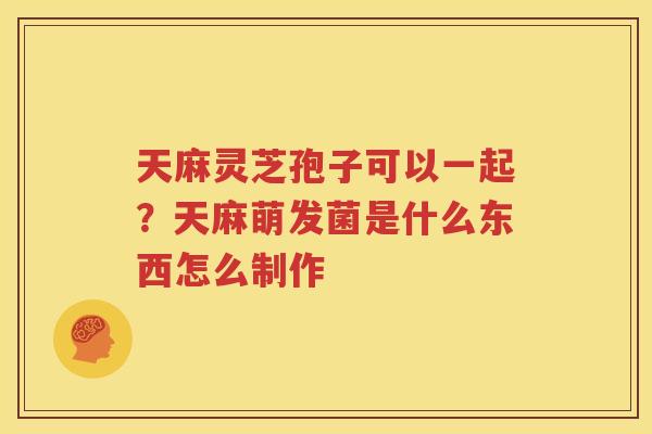 天麻灵芝孢子可以一起？天麻萌发菌是什么东西怎么制作