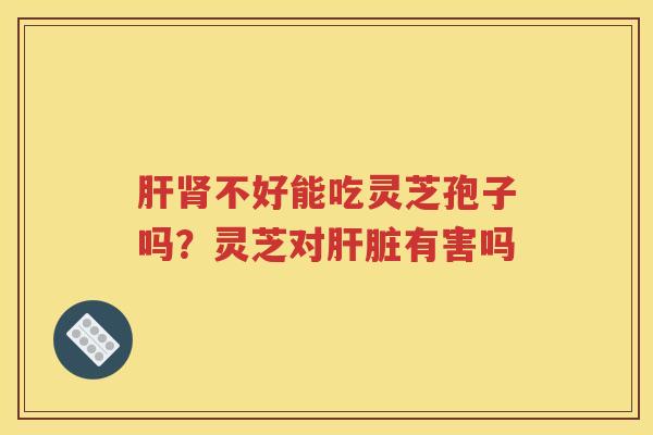 肝肾不好能吃灵芝孢子吗？灵芝对肝脏有害吗