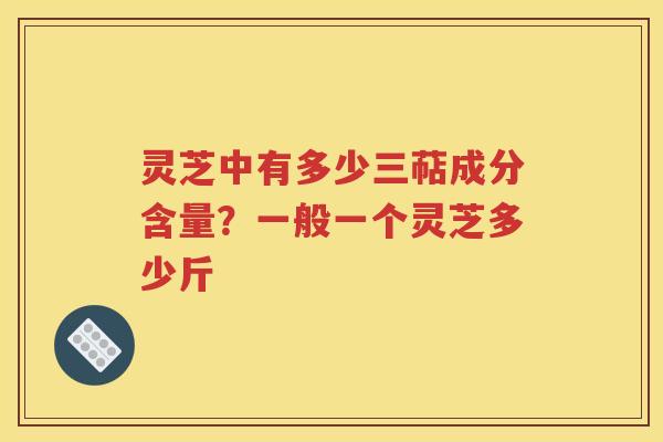 灵芝中有多少三萜成分含量？一般一个灵芝多少斤