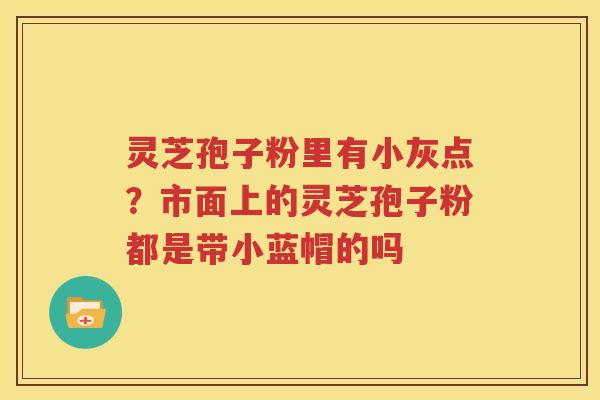 灵芝孢子粉里有小灰点？市面上的灵芝孢子粉都是带小蓝帽的吗