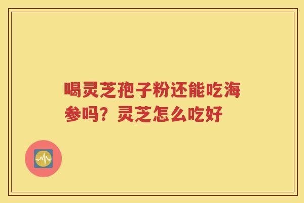 喝灵芝孢子粉还能吃海参吗？灵芝怎么吃好