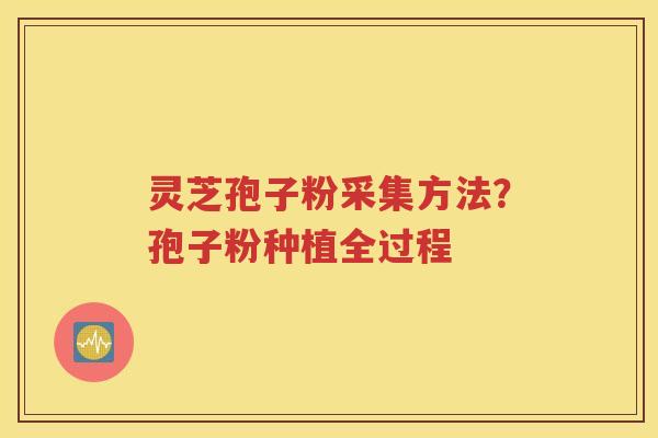 灵芝孢子粉采集方法？孢子粉种植全过程