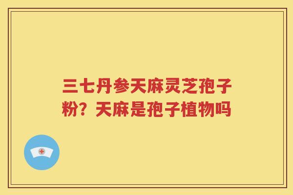 三七丹参天麻灵芝孢子粉？天麻是孢子植物吗