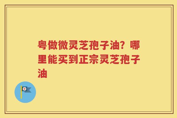 粤做微灵芝孢子油？哪里能买到正宗灵芝孢子油
