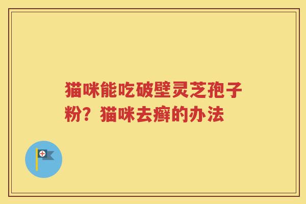 猫咪能吃破壁灵芝孢子粉？猫咪去癣的办法