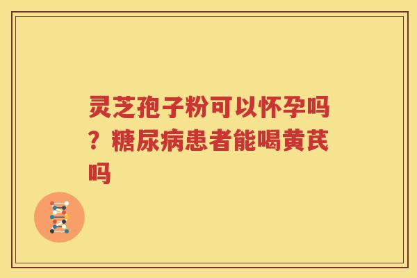 灵芝孢子粉可以怀孕吗？糖尿病患者能喝黄芪吗