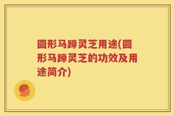 圆形马蹄灵芝用途(圆形马蹄灵芝的功效及用途简介)