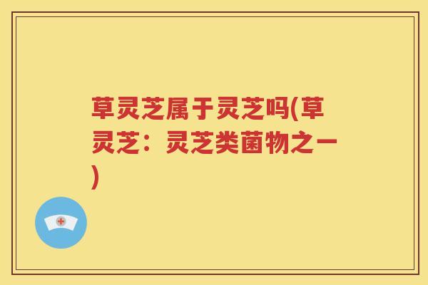 草灵芝属于灵芝吗(草灵芝：灵芝类菌物之一)