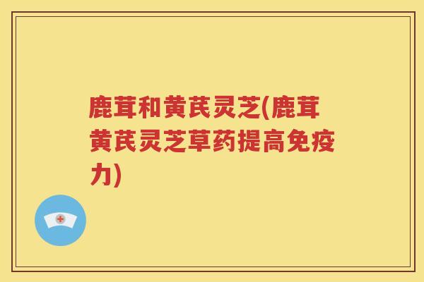 鹿茸和黄芪灵芝(鹿茸黄芪灵芝草药提高免疫力)