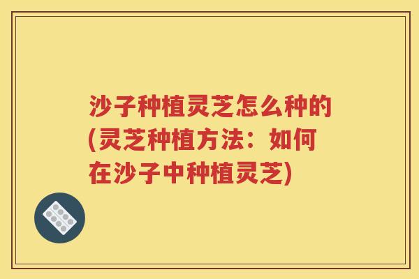 沙子种植灵芝怎么种的(灵芝种植方法：如何在沙子中种植灵芝)