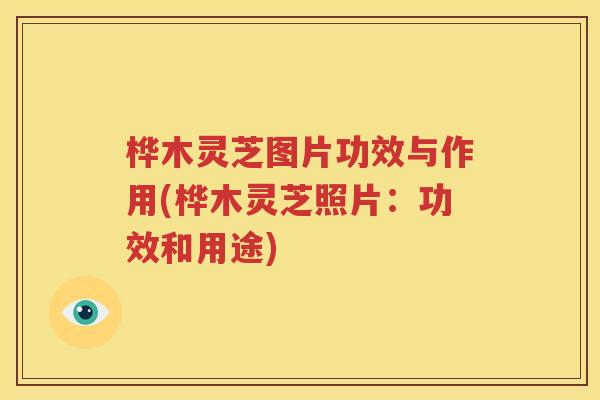 桦木灵芝图片功效与作用(桦木灵芝照片：功效和用途)